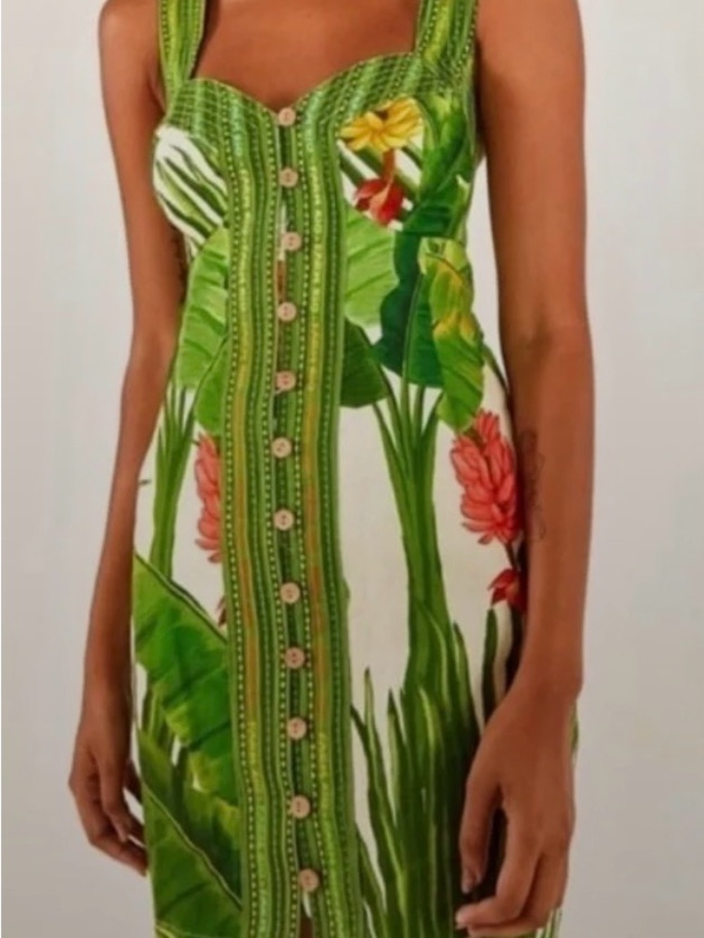 Farm Rio Fresh Forest Scarf Mini Dress size S